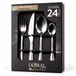 Set de cubiertos acero inoxidable 24 piezas Doral